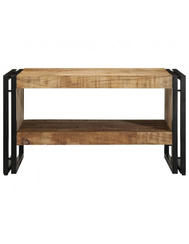 Tavolino 70x50x38 cm in Legno Massello di Mango Grezzo