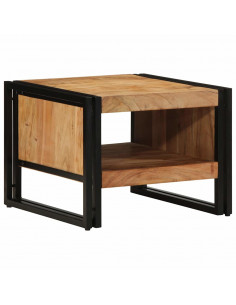Tavolino da Salotto 50x50x38 cm Legno Massello di Acacia 2
