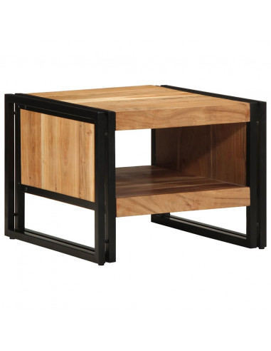 Tavolino da Salotto 50x50x38 cm Legno Massello di Acacia
