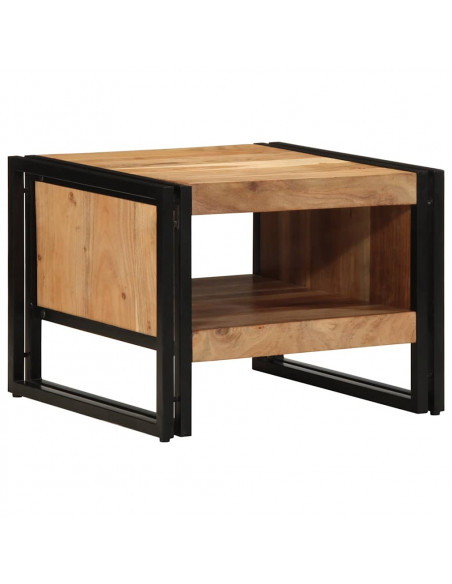 Tavolino da Salotto 50x50x38 cm Legno Massello di Acacia