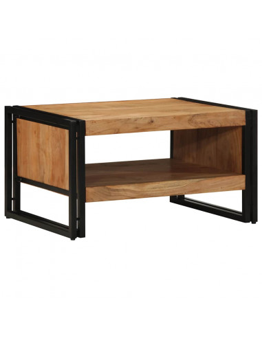 Tavolino da Salotto 70x50x38 cm Legno Massello di Acacia
