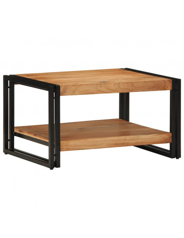 Tavolino da Salotto 70x50x38 cm Legno Massello di Acacia