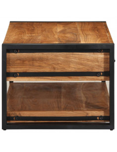 Tavolino da Salotto 90x50x38 cm Legno Massello di Acacia 2