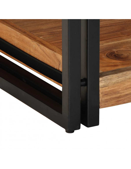 Tavolino da Salotto 90x50x38 cm Legno Massello di Acacia
