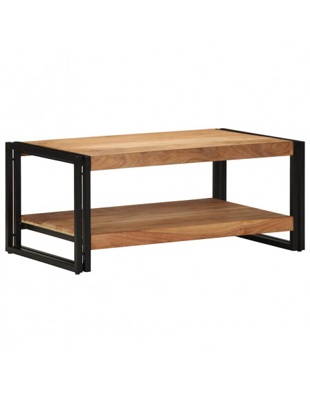 Tavolino da Salotto 90x50x38 cm Legno Massello di Acacia