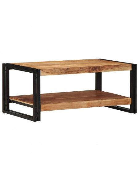 Tavolino da Salotto 90x50x38 cm Legno Massello di Acacia