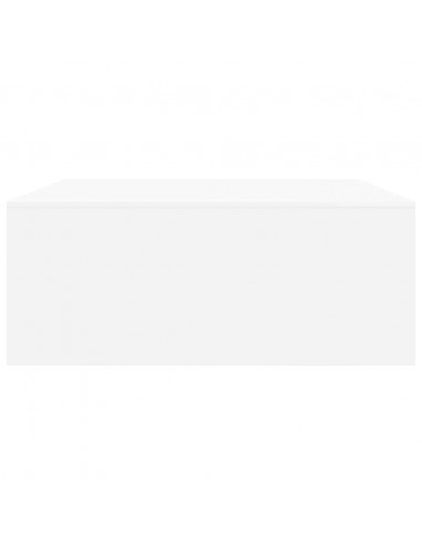 Tavolino da Salotto con Cassetti Bianco 100x100x40 cm