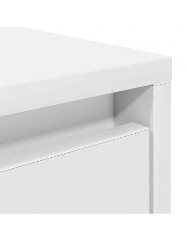 Tavolino da Salotto con Cassetti Bianco 100x100x40 cm