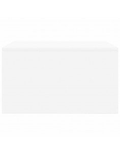 Tavolino da Salotto con Cassetti Bianco 70,5x70x40 cm 2