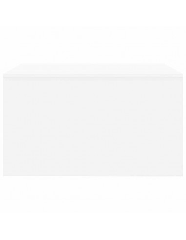 Tavolino da Salotto con Cassetti Bianco 70,5x70x40 cm