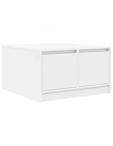 Tavolino da Salotto con Cassetti Bianco 70,5x70x40 cm