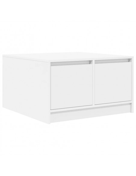 Tavolino da Salotto con Cassetti Bianco 70,5x70x40 cm