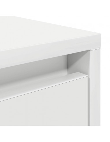 Tavolino da Salotto con Cassetti Bianco 70,5x70x40 cm