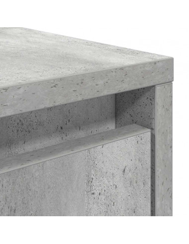 Tavolino da Salotto con Cassetti Grigio Cemento 100x100x40 cm