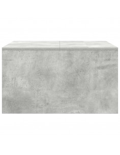 Tavolino da Salotto con Cassetti Grigio Cemento 70,5x70x40 cm 2