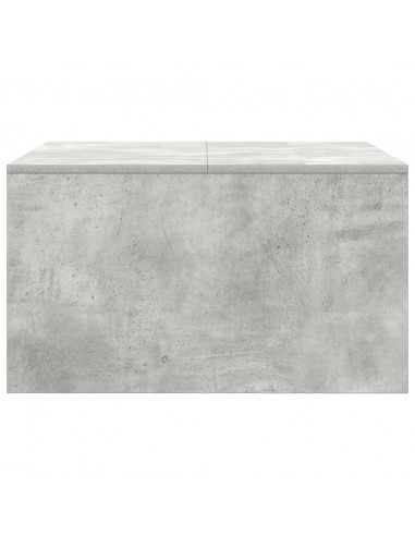 Tavolino da Salotto con Cassetti Grigio Cemento 70,5x70x40 cm