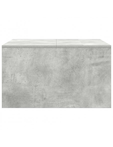 Tavolino da Salotto con Cassetti Grigio Cemento 70,5x70x40 cm