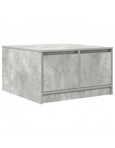 Tavolino da Salotto con Cassetti Grigio Cemento 70,5x70x40 cm