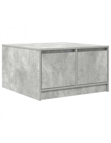 Tavolino da Salotto con Cassetti Grigio Cemento 70,5x70x40 cm