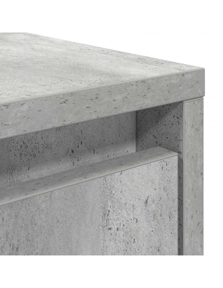 Tavolino da Salotto con Cassetti Grigio Cemento 70,5x70x40 cm