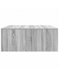 Tavolino da Salotto con Cassetti Grigio Sonoma 100x100x40 cm 2
