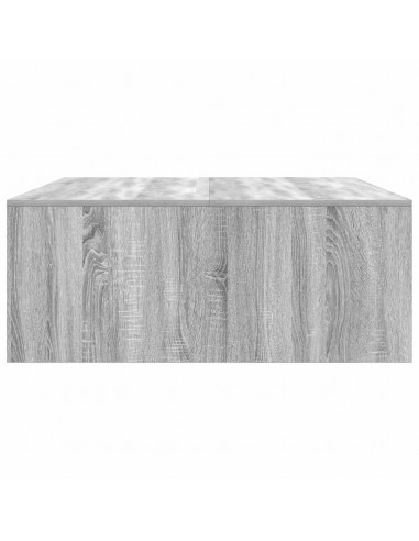 Tavolino da Salotto con Cassetti Grigio Sonoma 100x100x40 cm