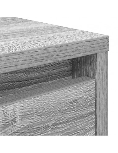 Tavolino da Salotto con Cassetti Grigio Sonoma 100x100x40 cm