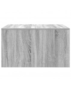 Tavolino da Salotto con Cassetti Grigio Sonoma 70,5x70x40 cm 2