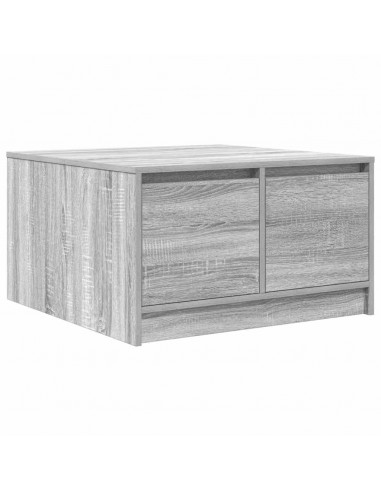 Tavolino da Salotto con Cassetti Grigio Sonoma 70,5x70x40 cm