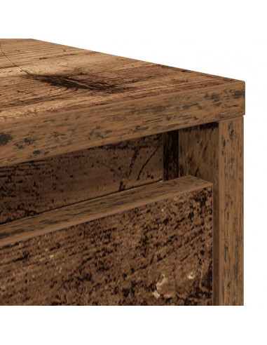 Tavolino da Salotto con Cassetti Legno Antico 70,5x70x40 cm