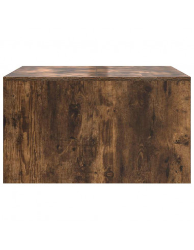 Tavolino da Salotto con Cassetti Rovere Fumo 70,5x70x40 cm