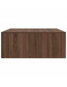 Tavolino da Salotto con Cassetti Rovere Marrone 100x100x40 cm 2