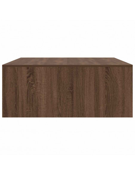 Tavolino da Salotto con Cassetti Rovere Marrone 100x100x40 cm