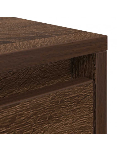 Tavolino da Salotto con Cassetti Rovere Marrone 100x100x40 cm