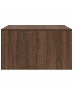 Tavolino da Salotto con Cassetti Rovere Marrone 70,5x70x40 cm 2