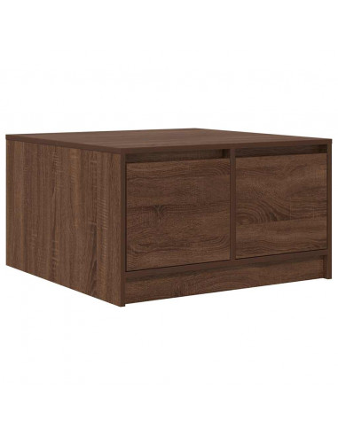 Tavolino da Salotto con Cassetti Rovere Marrone 70,5x70x40 cm