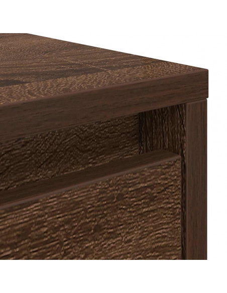 Tavolino da Salotto con Cassetti Rovere Marrone 70,5x70x40 cm