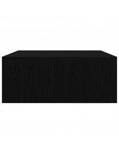 Tavolino da Salotto con Cassetti Rovere Nero 100x100x40 cm 2
