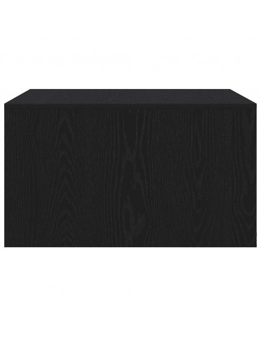 Tavolino da Salotto con Cassetti Rovere Nero 70,5x70x40 cm