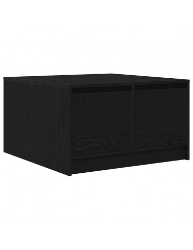 Tavolino da Salotto con Cassetti Rovere Nero 70,5x70x40 cm