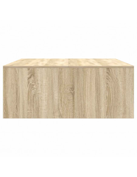 Tavolino da Salotto con Cassetti Rovere Sonoma 100x100x40 cm