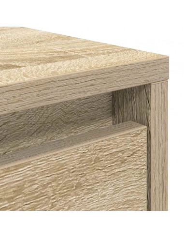 Tavolino da Salotto con Cassetti Rovere Sonoma 100x100x40 cm