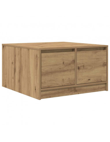 Tavolino Salotto con Cassetti Rovere Artigianale 70,5x70x40 cm