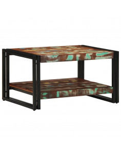 Tavolino Salotto Multicolore 70x50x38cm Legno Massello Recupero 2