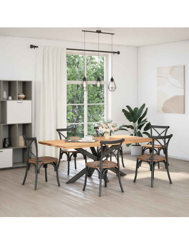 Gamba per Tavolo da Pranzo a Forma di Ragno Antracite 150x78x(72-73) cm Acciaio