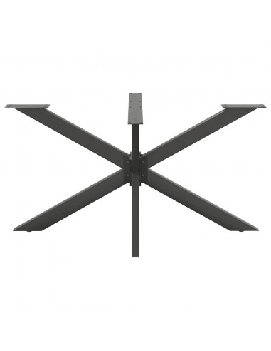 Gamba per Tavolo da Pranzo a Forma di Ragno Antracite 150x78x(72-73) cm Acciaio