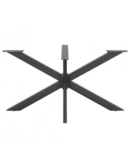 Gamba per Tavolo da Pranzo a Forma di Ragno Antracite 150x78x(72-73) cm Acciaio