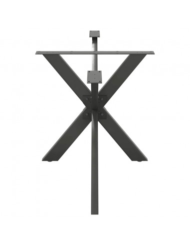 Gamba per Tavolo da Pranzo a Forma di Ragno Antracite 150x78x(72-73) cm Acciaio