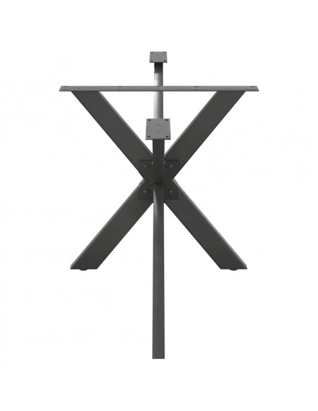 Gamba per Tavolo da Pranzo a Forma di Ragno Antracite 150x78x(72-73) cm Acciaio