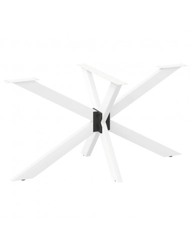 Tavolo da Pranzo con Gamba a Forma di Ragno Bianco Acciaio